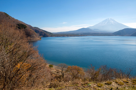 与本栖湖湖富士山