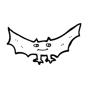 卡通幽灵般的吸血蝙蝠