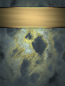abstrait bleu avec une mdaille dor us, avec plaque en or