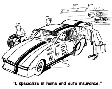 家庭和汽车保险的赛车手图片