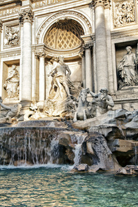 在意大利罗马的特雷维喷泉