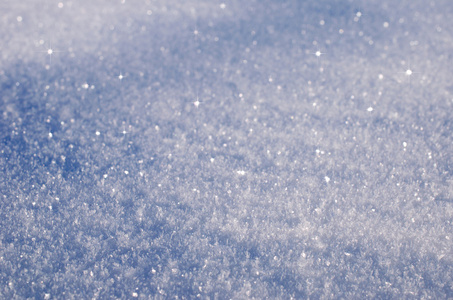 蓬松的雪花特写