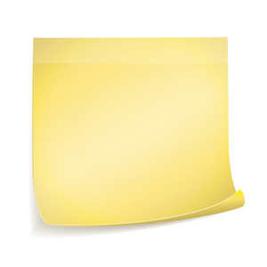 白色背景上的黄色贴便条纸