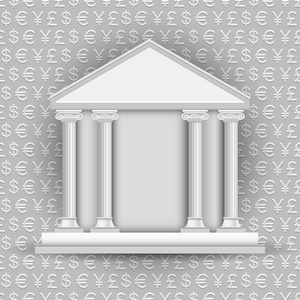 银行图标符号货币背景