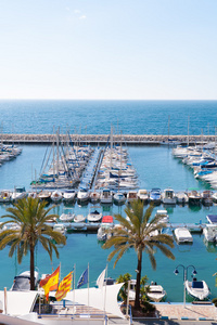 moraira 阿利坎特滨海游艇港口高在地中海