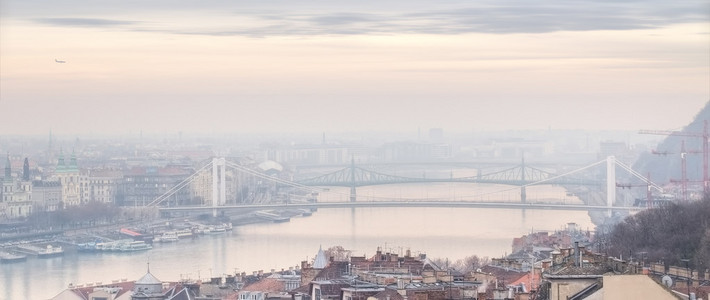 城市布达佩斯的全景视图