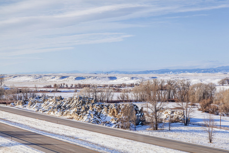 科罗拉多州高速公路在冬天