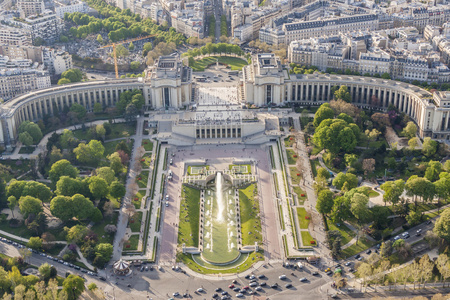 鸟瞰图从埃菲尔铁塔上 champ de 火星巴黎