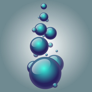与肥皂泡沫的抽象背景。水滴。矢量图