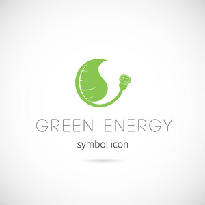 绿色能源矢量符号图标
