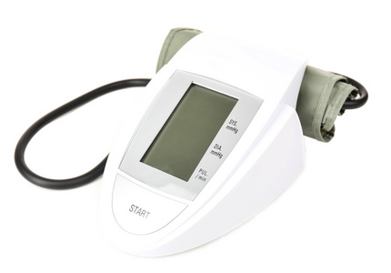 血压监视器上白色隔离