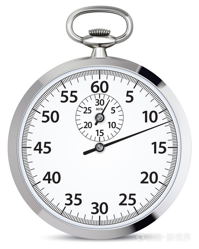 秒表。矢量图