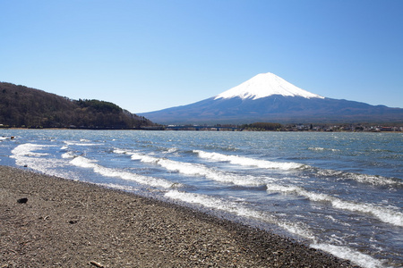 春天，樱花盛开樱花富士山