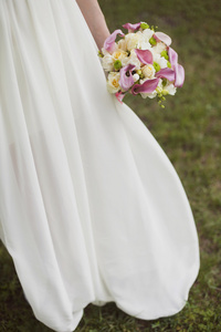 婚礼在新娘的手中的花束