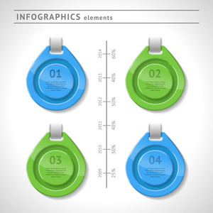 业务图表元素。现代设计的模板。抽象 web 或图形布局