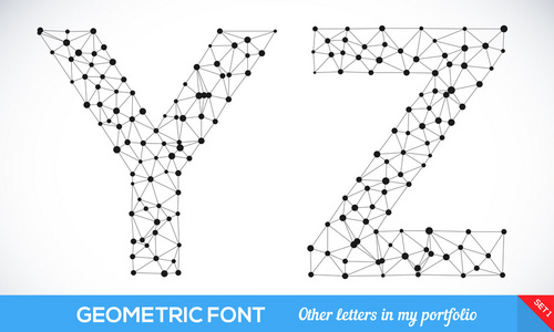 几何类型字体图片