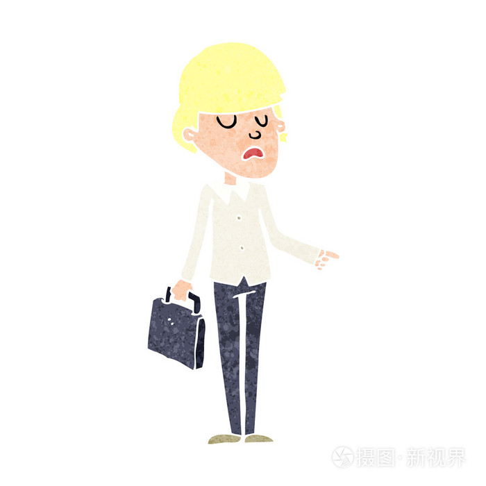 卡通傲慢商人指