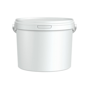 白色的浴缸涂料的塑料桶容器。石膏腻子 碳粉。准备好您的设计。产品包装矢量 eps10