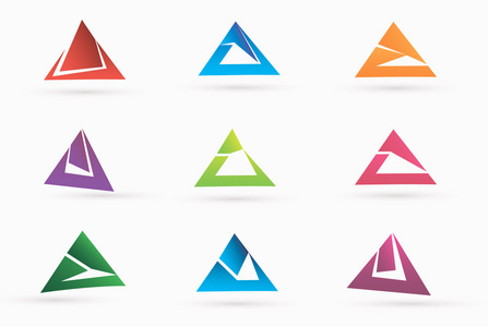 三角业务抽象标志模板