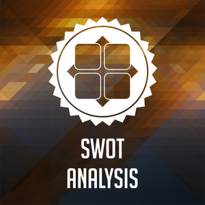 swot 分析概念上三角背景