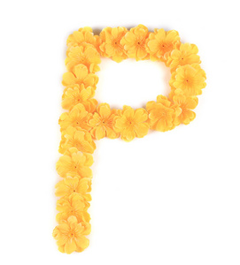 字母 p 花