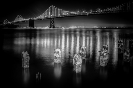 圣弗朗西斯科湾大桥夜景