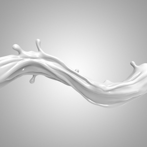奶白色液体飞溅