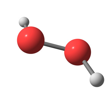 过氧化氢 h2o2 分子结构上白色孤立