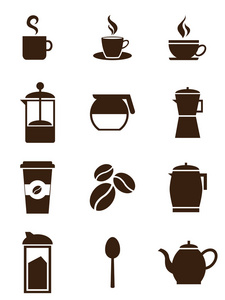 咖啡和茶的图标