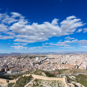 horizonte de Alicante area desde Espaa del castillo de santa B