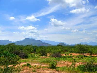 山。自然景观。非洲肯尼亚