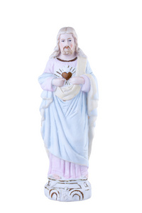 耶稣基督古董瓷器雕像