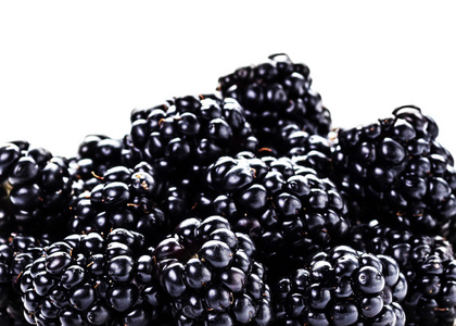 堆的新鲜黑莓