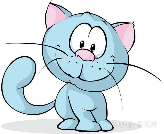 英国蓝猫-卡通插图