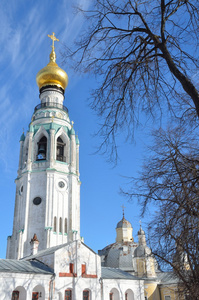 俄罗斯克里姆林宫的大教堂的钟塔沃洛格达