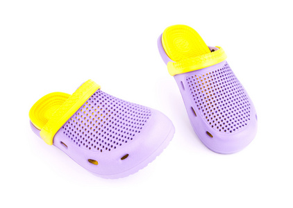 紫色橡胶凉鞋