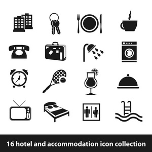 酒店和住宿图标图片