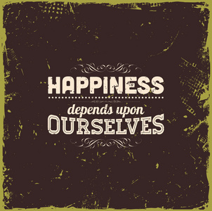 幸福取决于我们自己