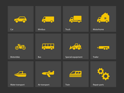 汽车和交通工具图标图片