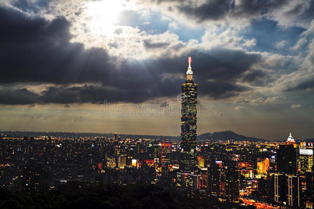 台湾之夜台北全景