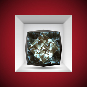 抽象的水晶状立方体