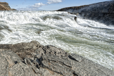 在冰岛 gulfoss 瀑布