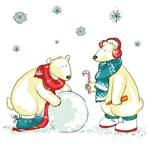 北极熊圣诞节