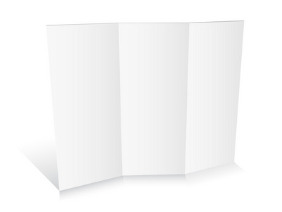 空白白之字形折叠的纸