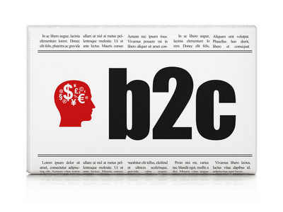 经营理念 报纸与 b2c 和头，财务符号