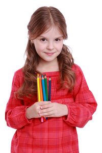 孩子用铅笔