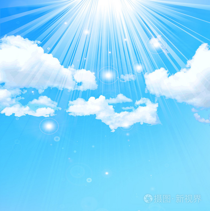 天空蓝蓝的天空景观插画-正版商用图片1fc71j-摄图新视界