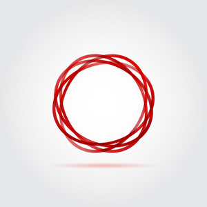 抽象的红色矢量圆