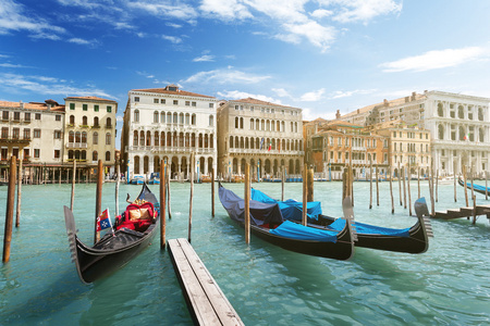 吊船在威尼斯，意大利