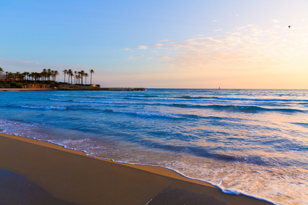 javea el 阿雷纳尔海滩日出地中海西班牙